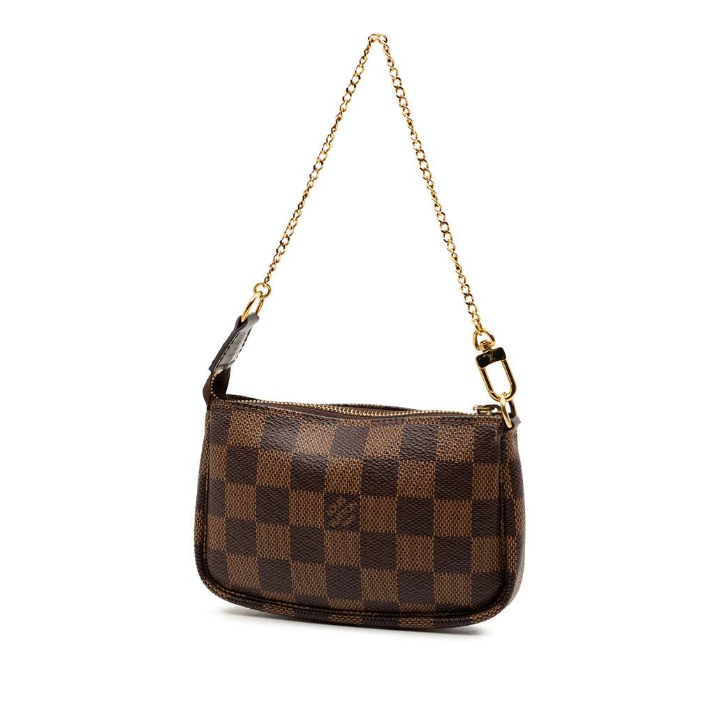 Louis Vuitton Damier Ebene Mini Pochette Accessoires Brown Good condition - Back View