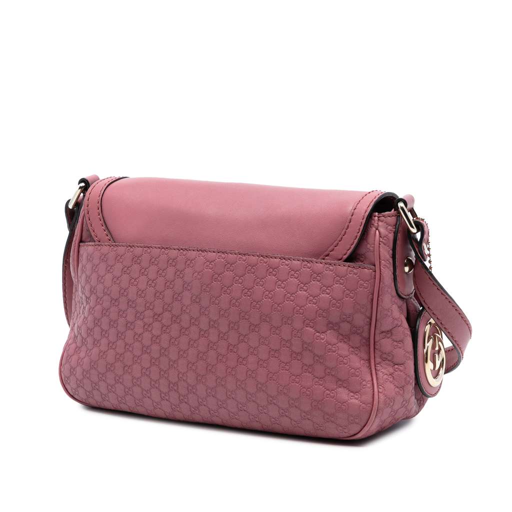Gucci Microguccissima Sukey Crossbody Pink Leather Good condition - Back View