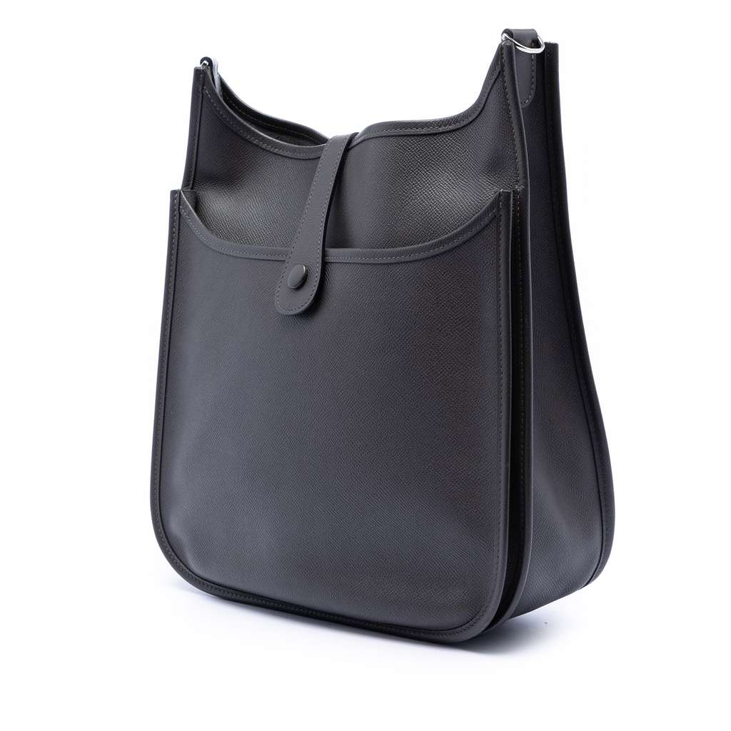 Hermès Epsom Evelyne III 33 Grey Leather Good condition - Back View