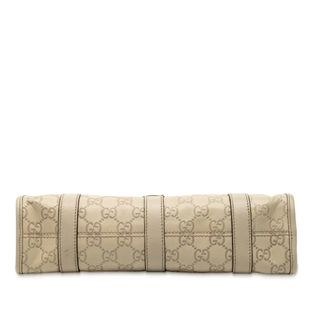 Gucci Guccissima Jackie Joy Bardot Shoulder Bag White Leather Very good - Inside View
