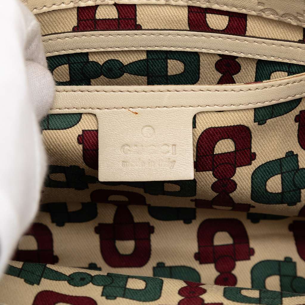 Gucci Guccissima Jackie Joy Bardot Shoulder Bag White Leather Good condition - Box View