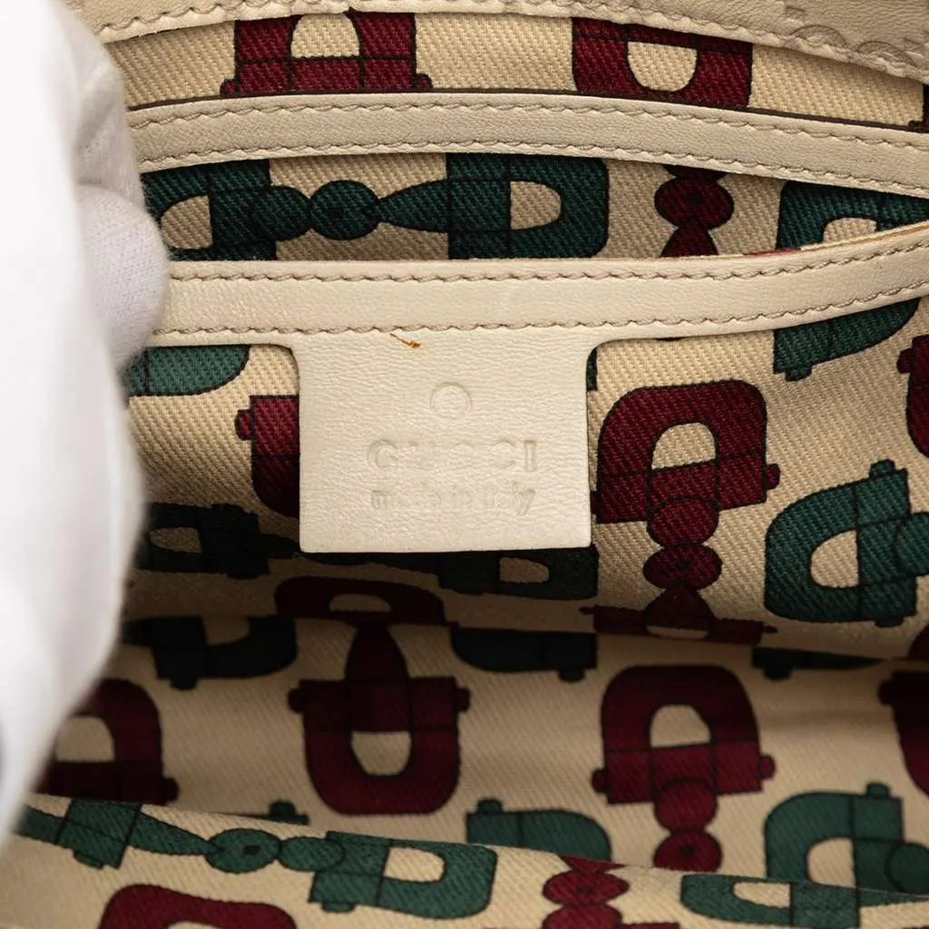 Gucci Guccissima Jackie Joy Bardot Shoulder Bag White Leather Very good - Box View