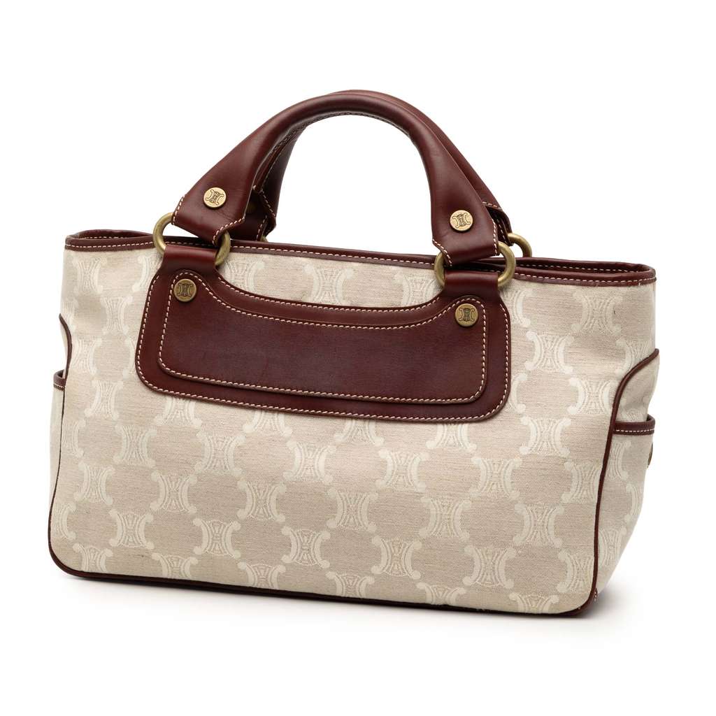 Celine Macadam Canvas Boogie Handbag Brown Canvas Good condition - Back View