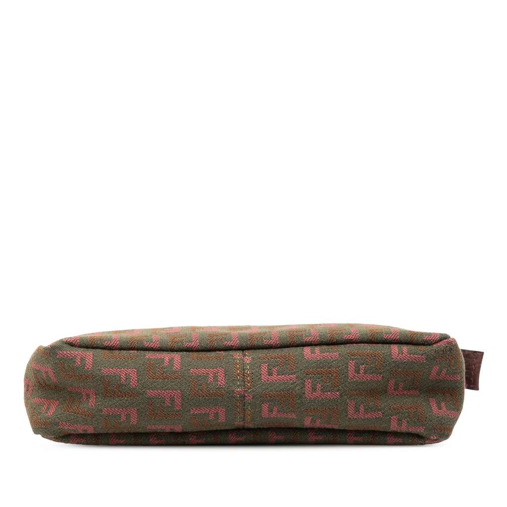 Fendi Bicolor Zucchino Canvas Triple Strap Pochette Shoulder Bag Brown Canvas Good condition - Inside View