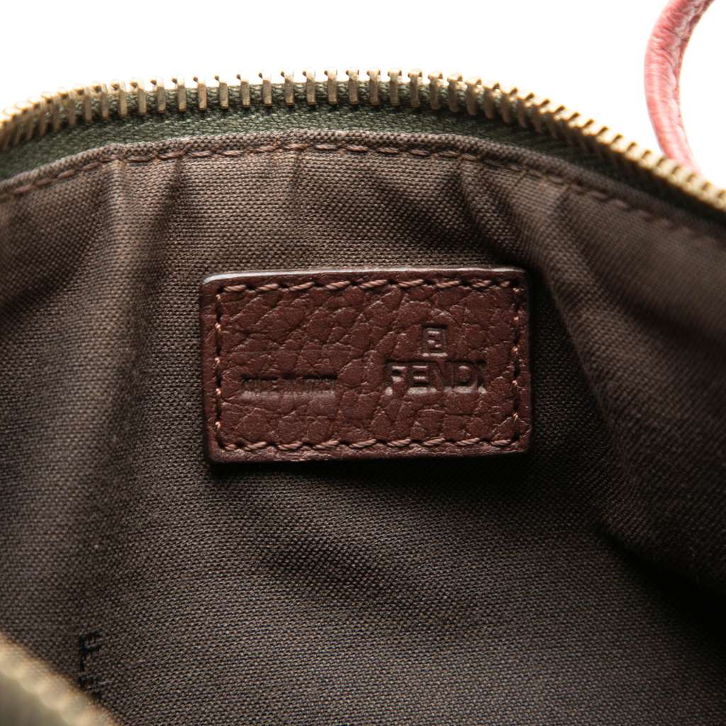 Fendi Bicolor Zucchino Canvas Triple Strap Pochette Shoulder Bag Brown Canvas Good condition - Box View