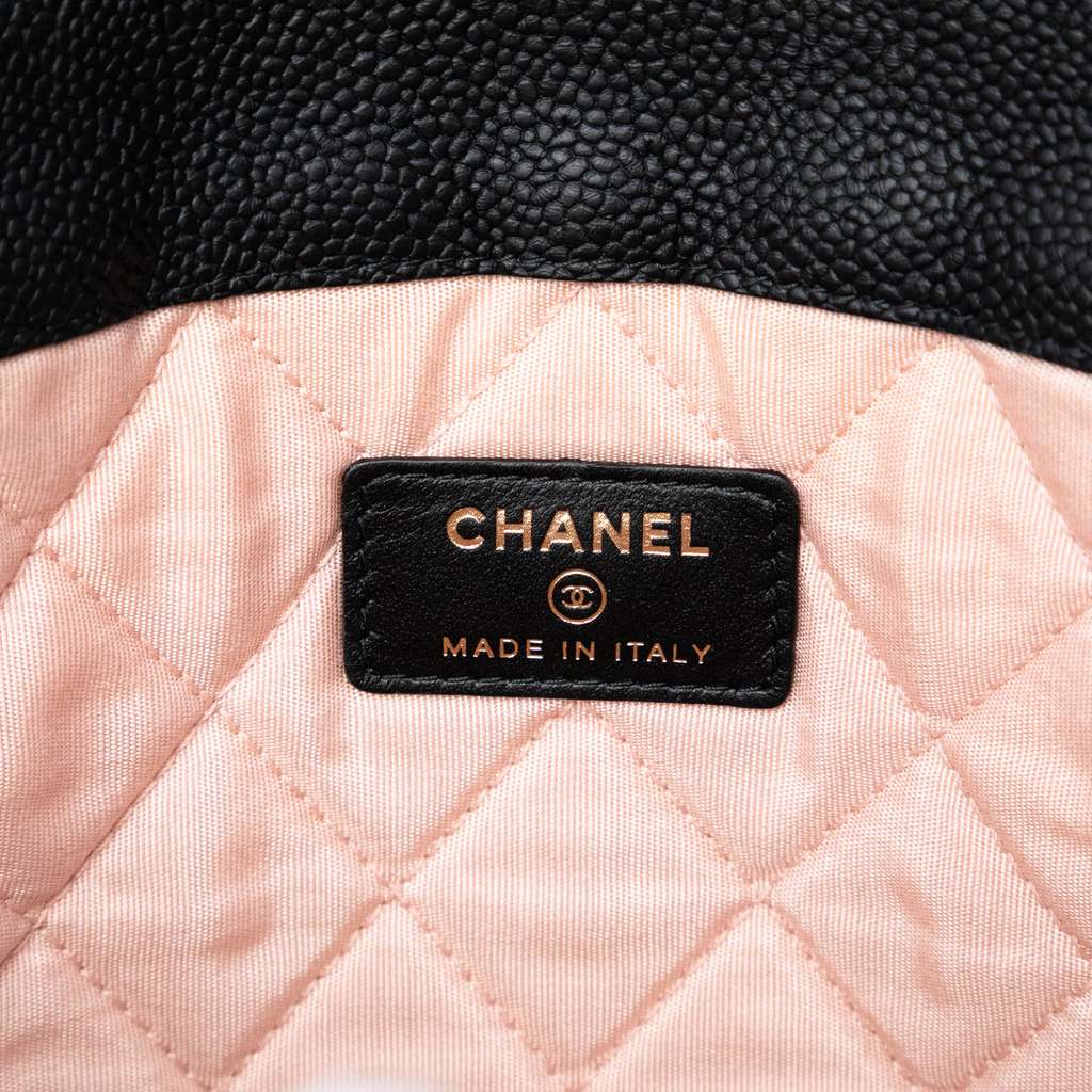 Chanel Paris Cuba Quilted Caviar Thread Around Envelope Clutch Black Leather Good condition - Box View