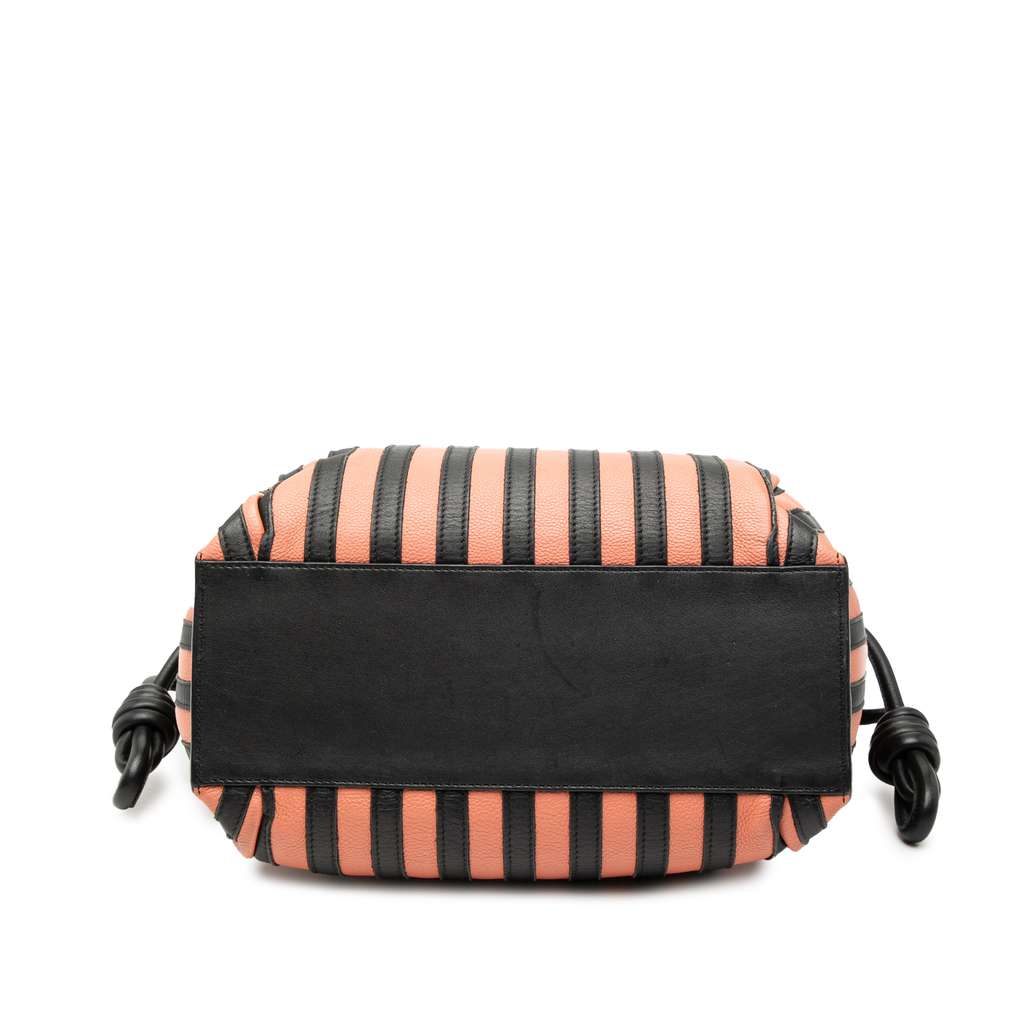 Loewe Leather Grid Flamenco Knot Tote Pink Leather Good condition - Inside View