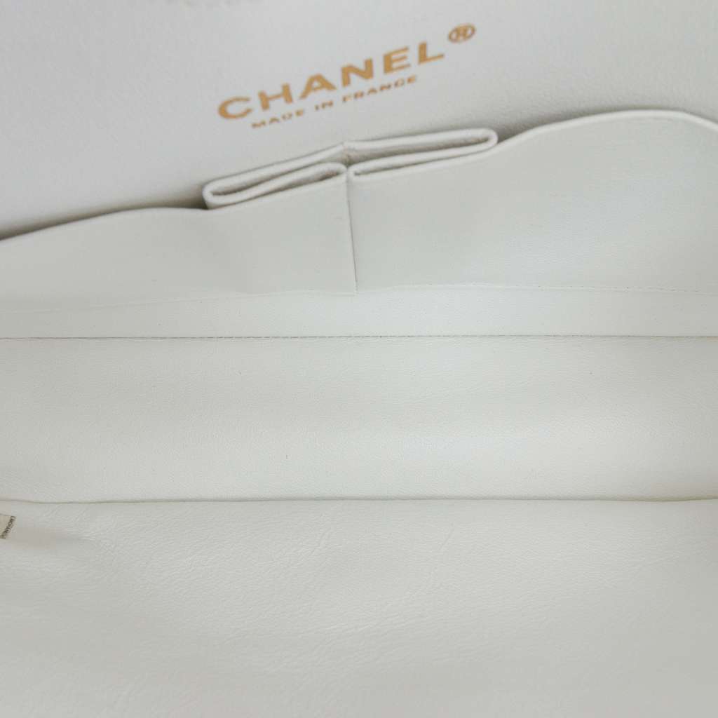 Chanel Medium Classic Tweed Sequin Braided Double Flap Orange Tweed Good condition - Model View