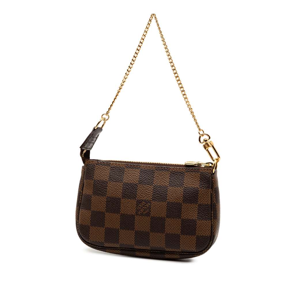 Louis Vuitton Damier Ebene Mini Pochette Accessoires Brown Good condition - Back View