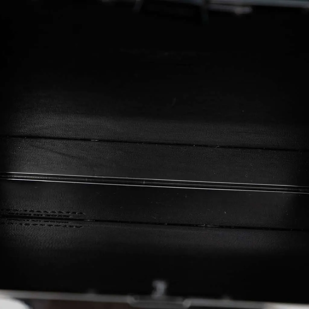 Saint Laurent Acrylic Tuxedo Box Clutch on Chain Black Plastic Very good - Model View