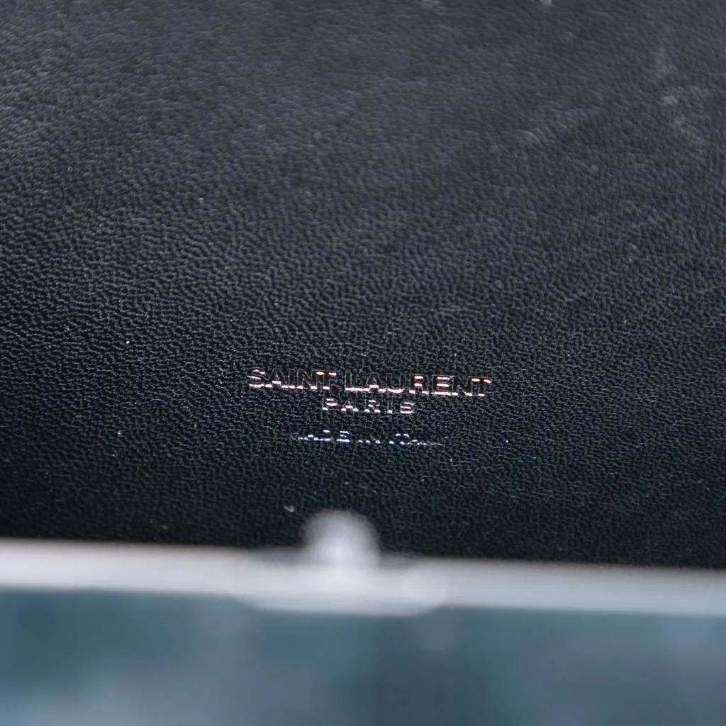 Saint Laurent Acrylic Tuxedo Box Clutch on Chain Black Plastic Very good - Box View