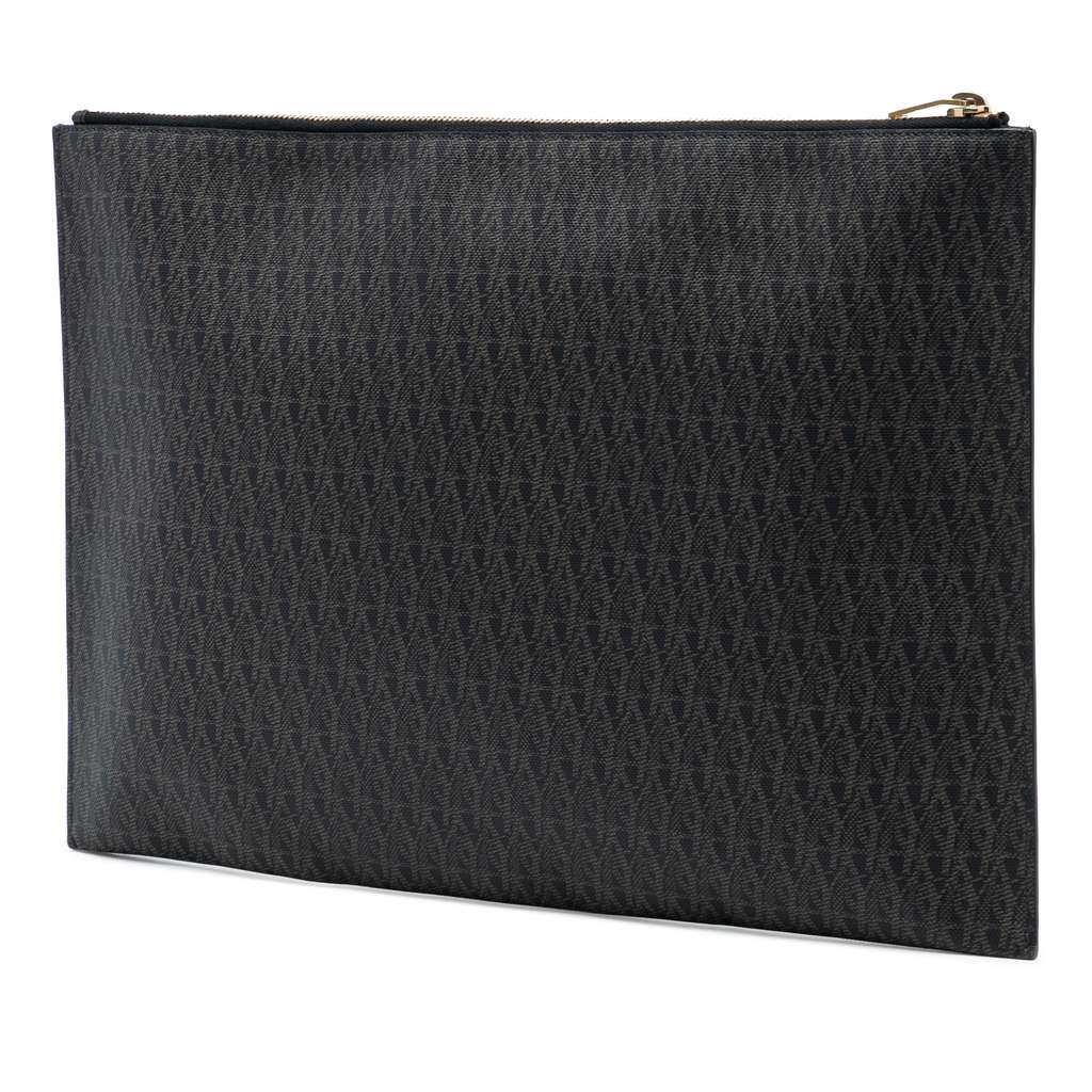 Saint Laurent Toile Classic Monogram Document Holder Black Canvas Good condition - Back View