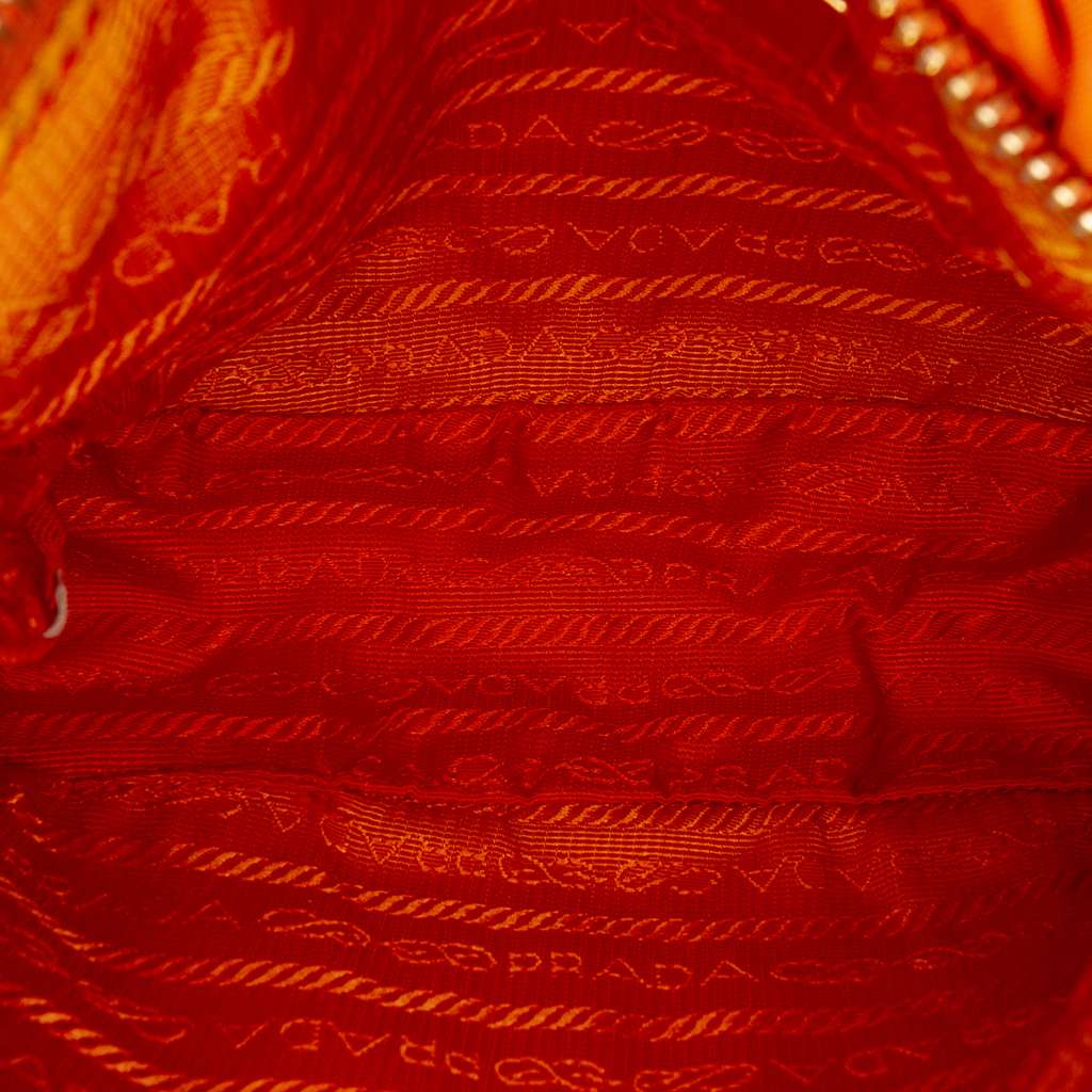 Prada Tessuto Gaufre Shoulder Bag Orange Good condition - Model View