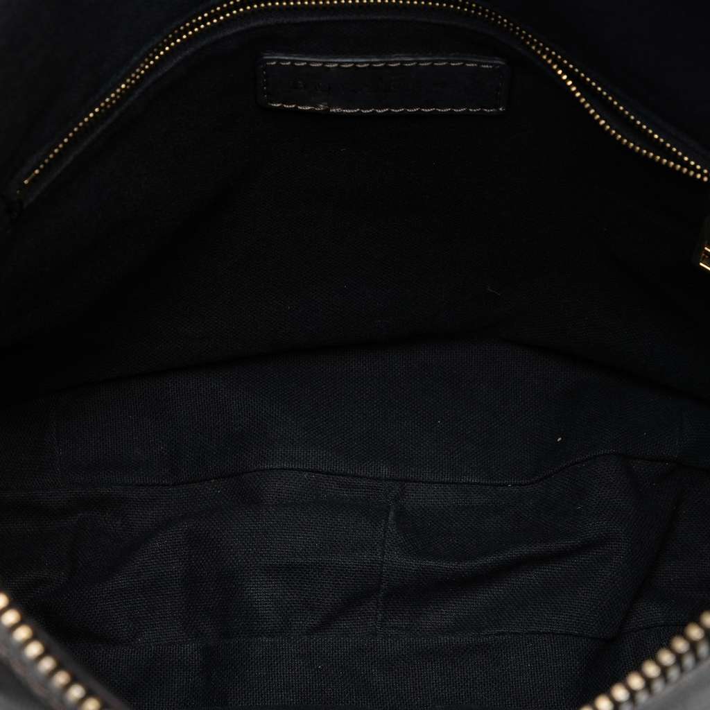 Burberry Supernova Check Coated Canvas and Metallic Leather Shoulder Bag Grey Canvas Good condition - Model View