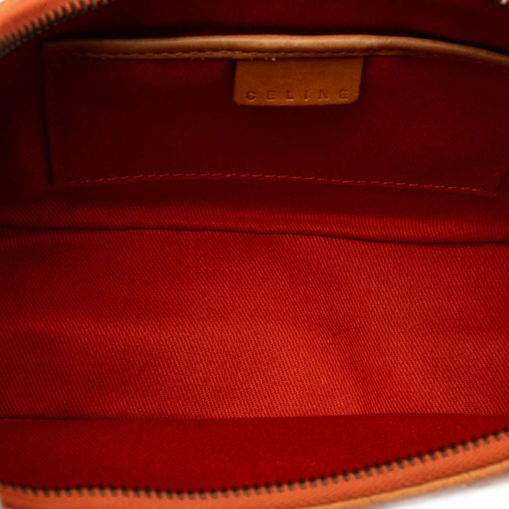 Celine C Macadam Suede Shoulder Bag Orange Leather Good condition - Model View