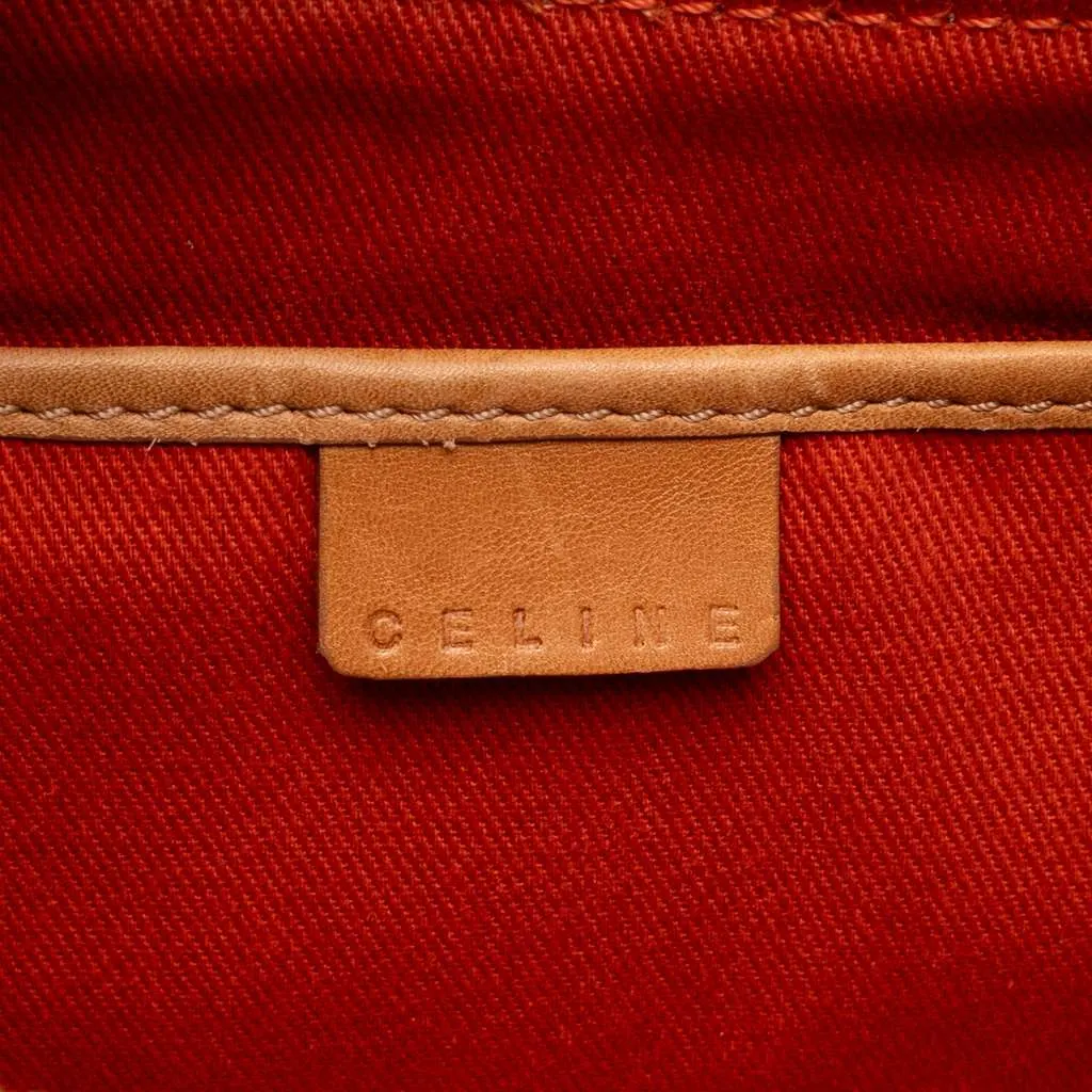 Celine C Macadam Suede Shoulder Bag Orange Leather Good - Box View