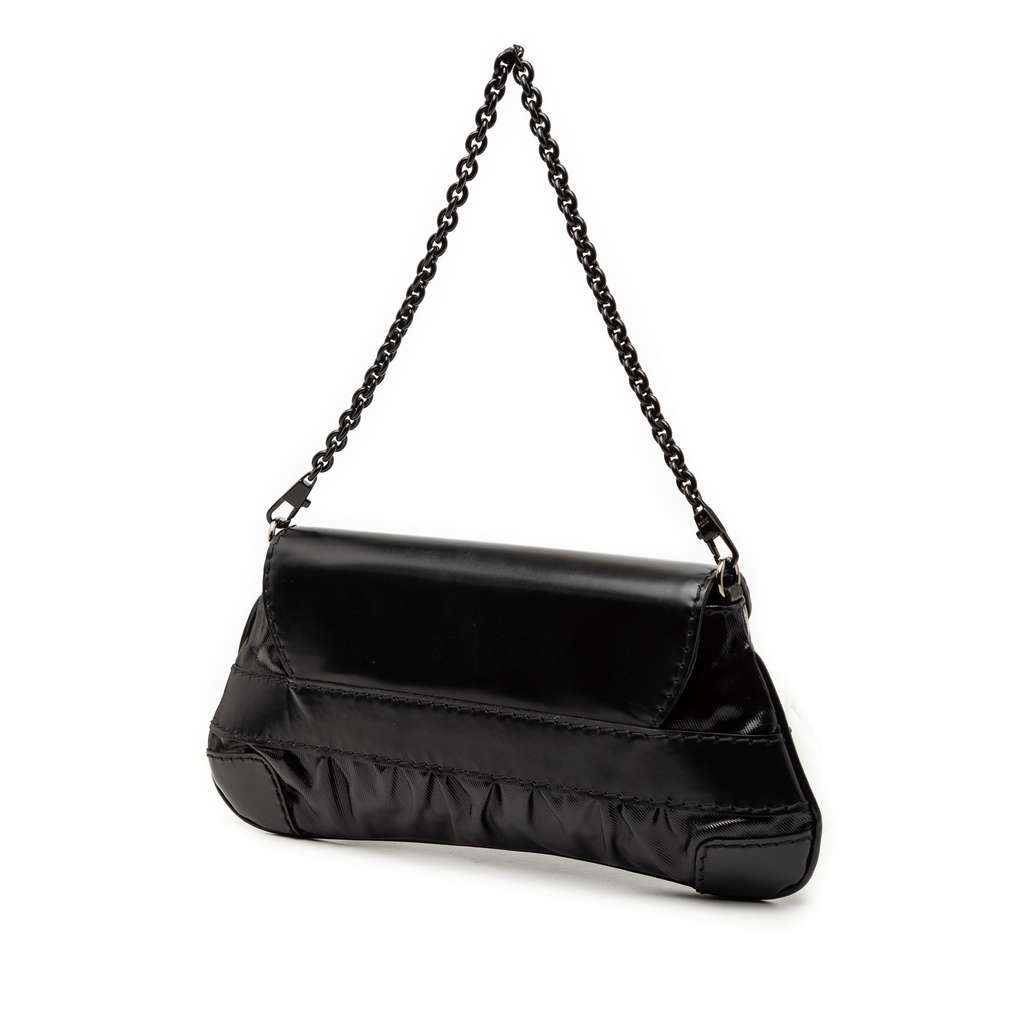 Gucci Coated Canvas Dialux Queen Shoulder Bag Black Canvas Good condition - Back View