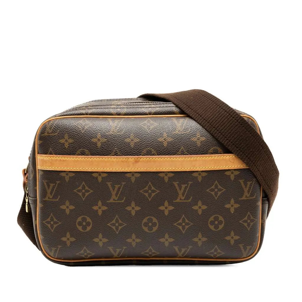 Louis Vuitton Monogram Reporter PM Brown Canvas Very good - Front View