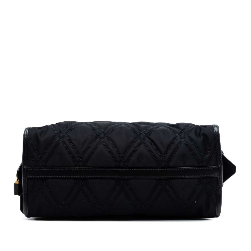 Prada Tessuto Impunturato Bauletto Satchel Black Good condition - Inside View