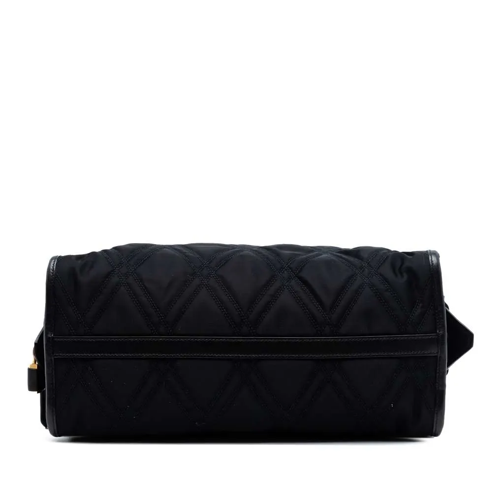 Prada Tessuto Impunturato Bauletto Satchel Black Very good - Inside View