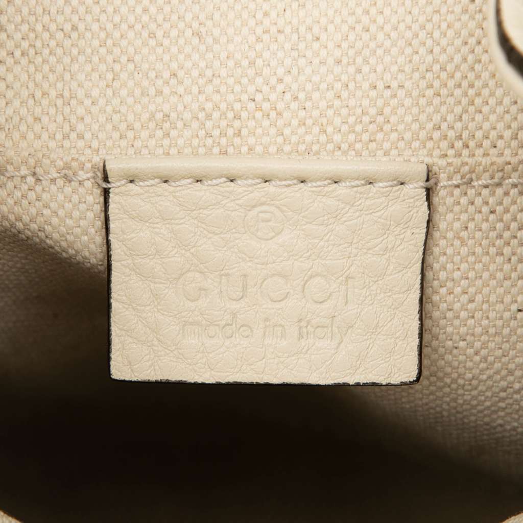 Gucci Leather Bamboo Tassel Backpack White Leather Good condition - Box View