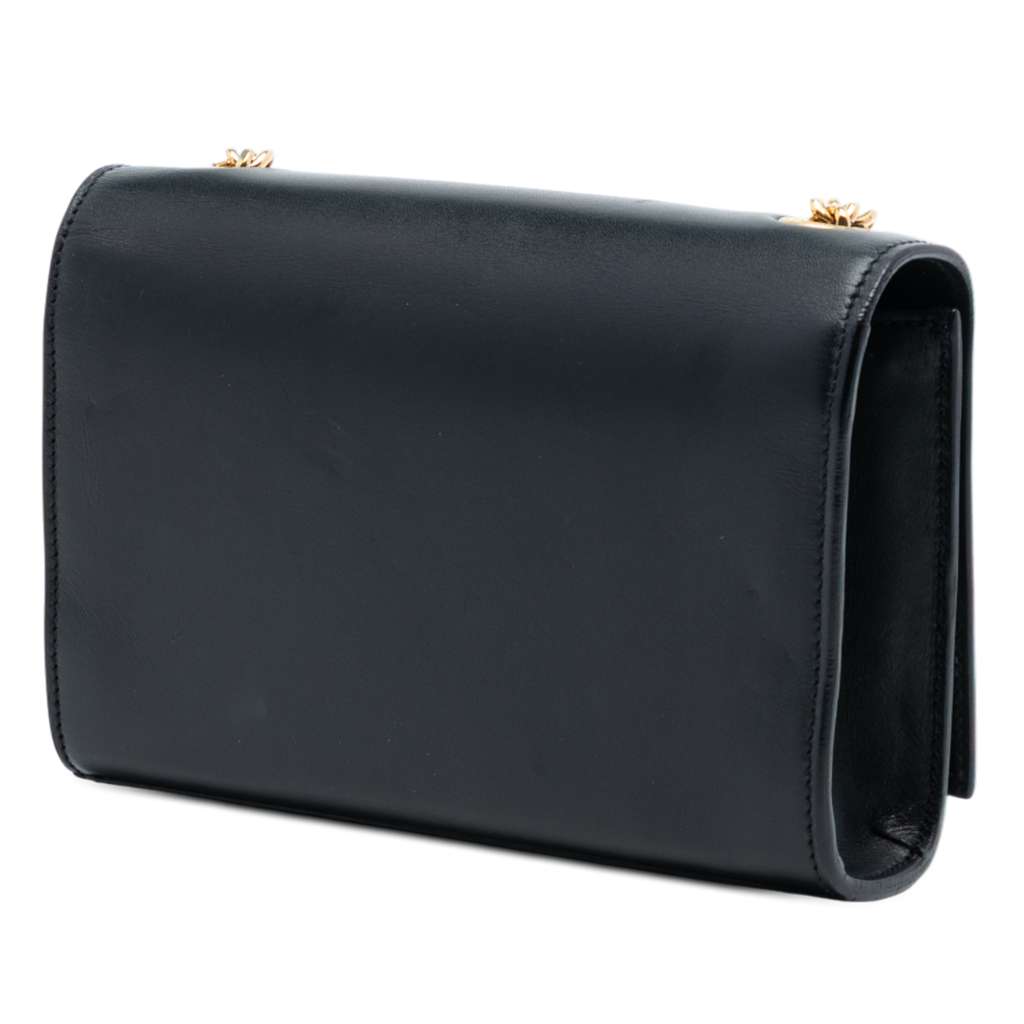 Saint Laurent Small Smooth Calfskin Monogram Kate Tassel Crossbody Black Leather Good condition - Back View