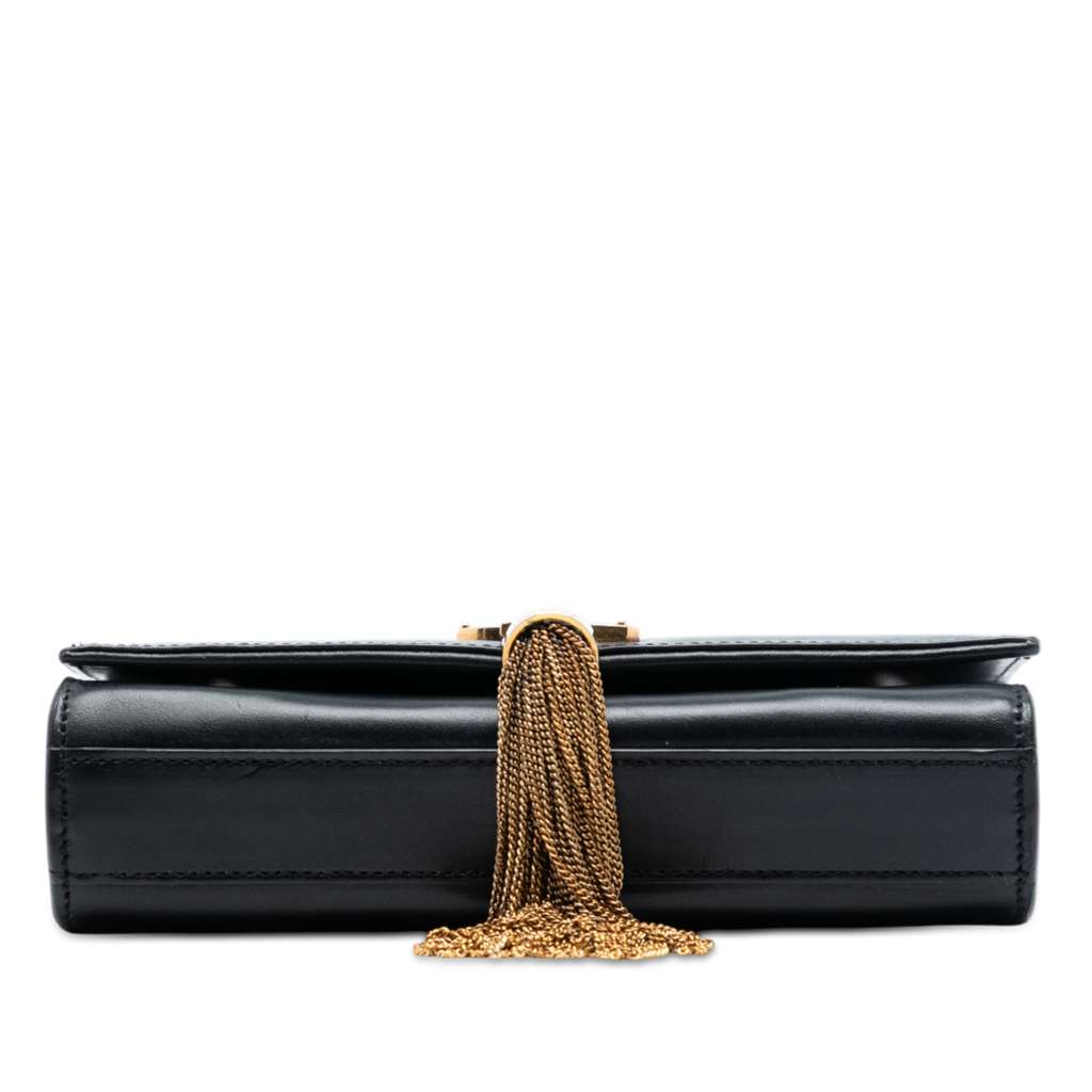 Saint Laurent Small Smooth Calfskin Monogram Kate Tassel Crossbody Black Leather Good condition - Inside View