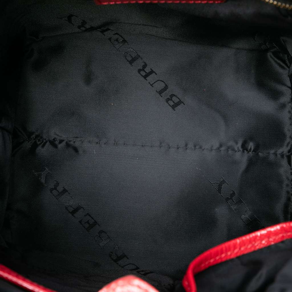 Burberry Small Patent Dinton Satchel Red Leather Good condition - Model View