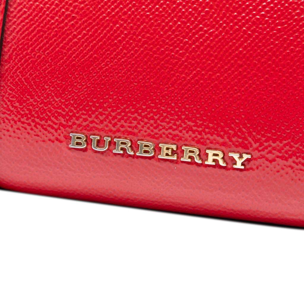 Burberry Small Patent Dinton Satchel Red Leather Good condition - Box View