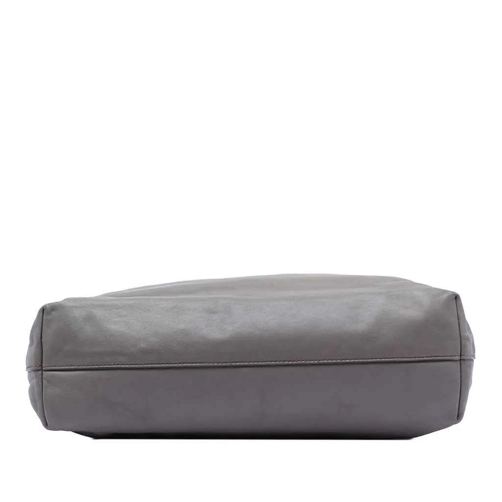 Prada Soft Calf Open Convertible Tote Grey Leather Very good - Inside View