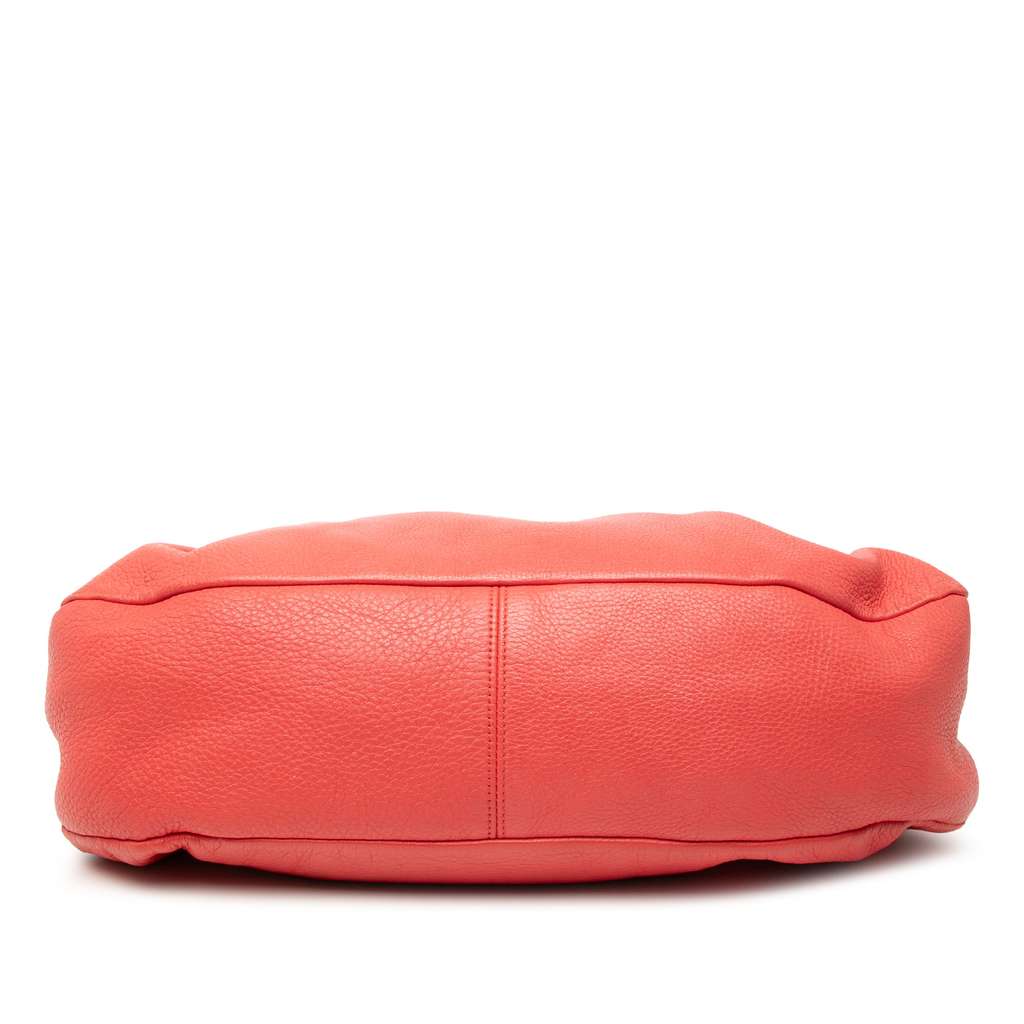 Bottega Veneta Leather Intrecciato Braided Handle Hobo Bag Red Leather Good condition - Inside View