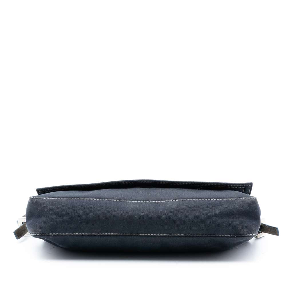 Fendi Canvas FF Marble Baguette Shoulder Bag Blue Canvas Good condition - Inside View