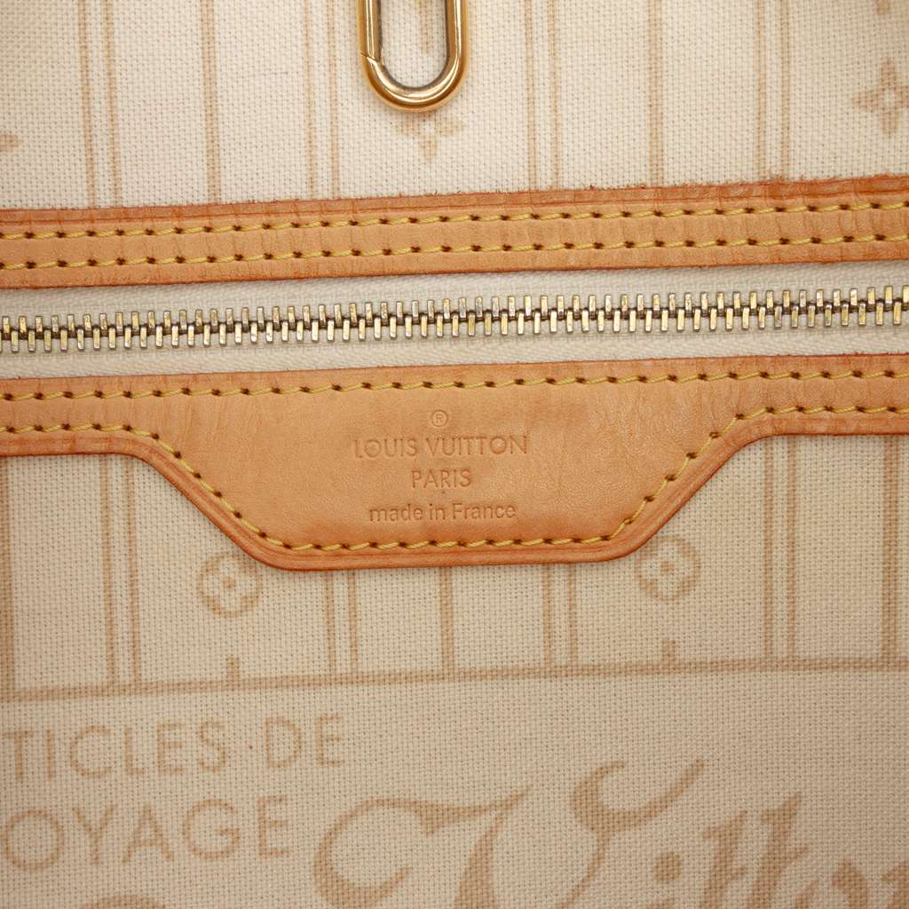 Louis Vuitton Damier Azur Neverfull GM White Good condition - Box View