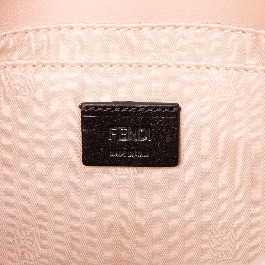 Fendi Leather Fendista Pochette Crossbody Pink Leather Good condition - Box View