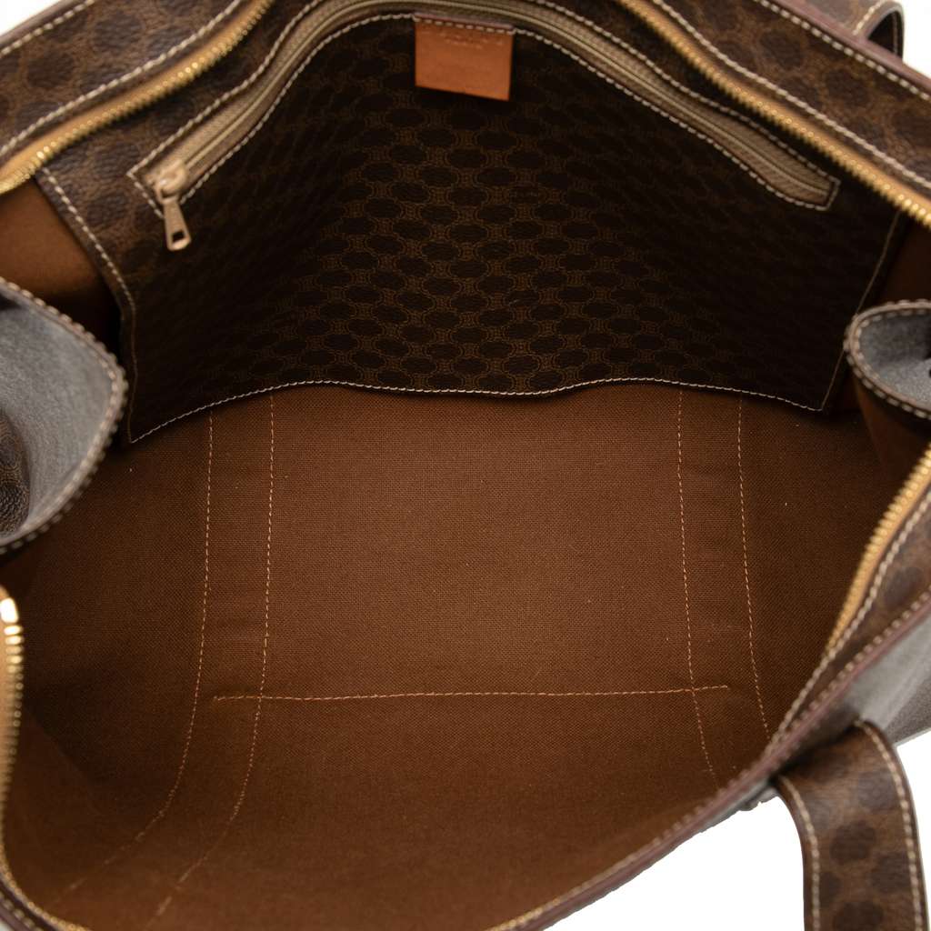 Celine Macadam Coated Canvas Tote Brown Canvas Good condition - Model View