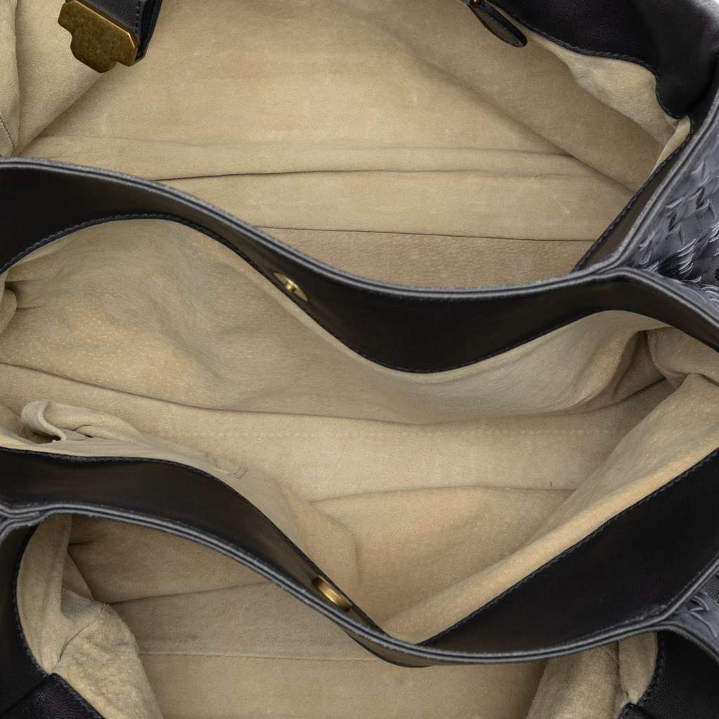 Bottega Veneta Medium Nappa Intrecciato Roma Tote Grey Leather Good condition - Model View