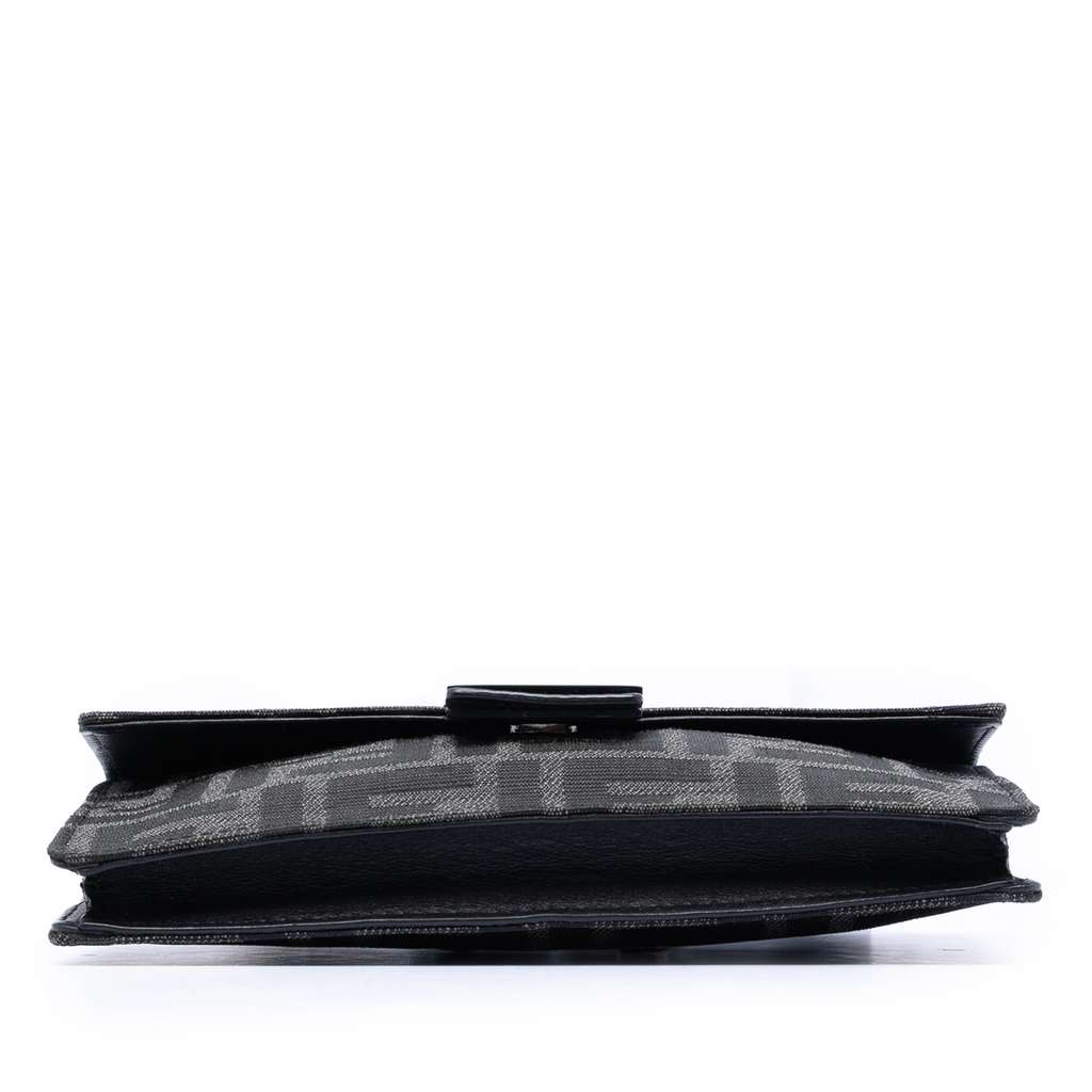 Fendi Zucca Canvas Convertible Baguette Pouch Grey Canvas Good condition - Inside View