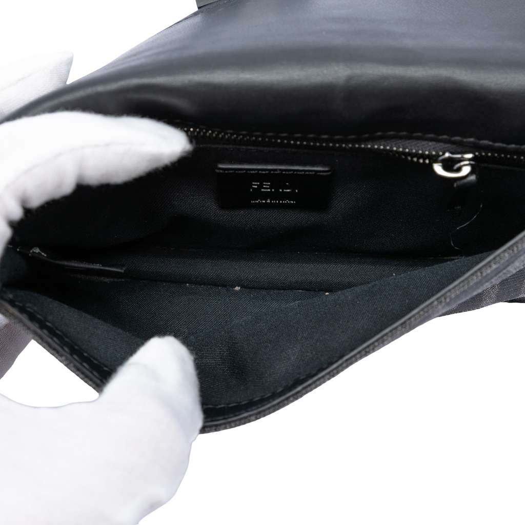 Fendi Zucca Canvas Convertible Baguette Pouch Grey Canvas Good condition - Model View