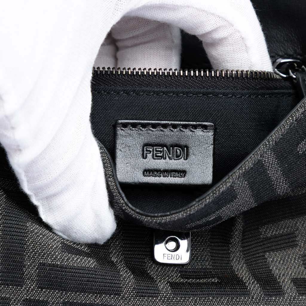 Fendi Zucca Canvas Convertible Baguette Pouch Grey Canvas Good condition - Box View