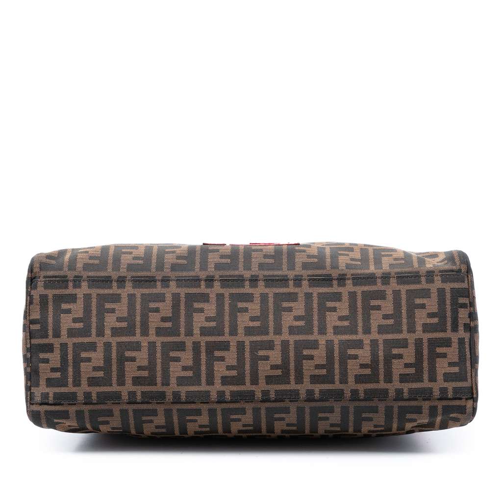 Fendi Zucca Canvas Etniko Grommet Tote Brown Canvas Good condition - Inside View