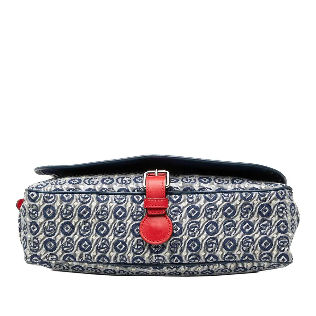 Gucci Kids GG Canvas Star Messenger Bag Blue Canvas Very good - Inside View