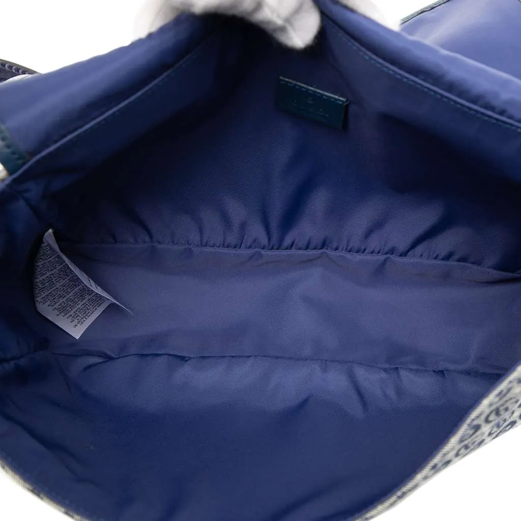 Gucci Kids GG Canvas Star Messenger Bag Blue Canvas Very good - Model View
