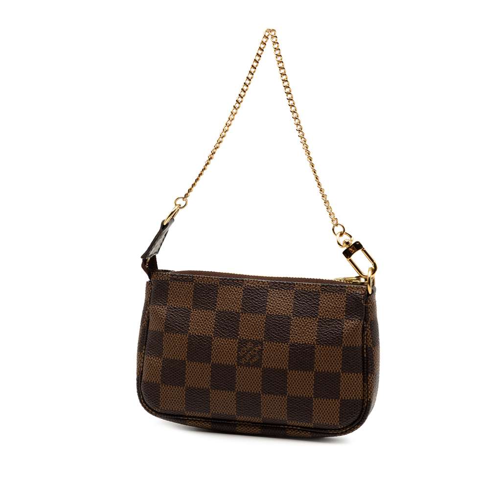 Louis Vuitton Damier Ebene Mini Pochette Accessoires Brown Good condition - Back View