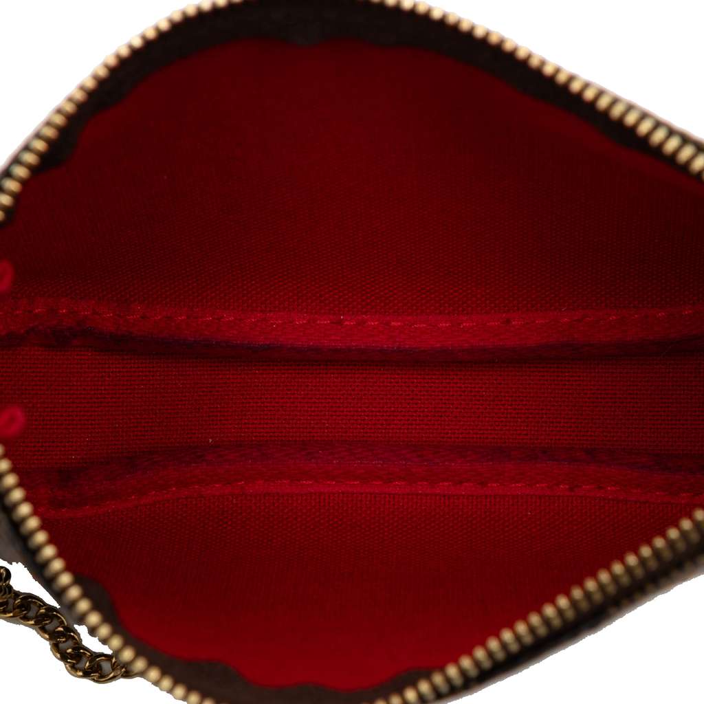 Louis Vuitton Damier Ebene Mini Pochette Accessoires Brown Good condition - Model View