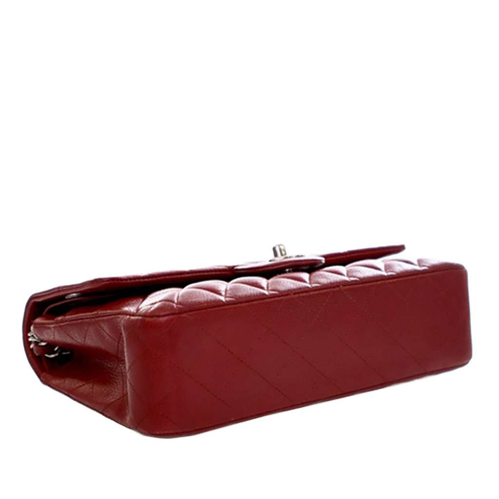 Chanel Medium Classic Caviar Double Flap Red Leather Good condition - Inside View