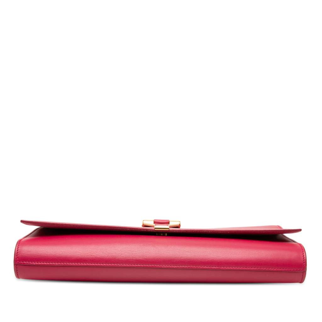 Saint Laurent Leather Chyc Ligne Clutch Pink Leather Good condition - Inside View