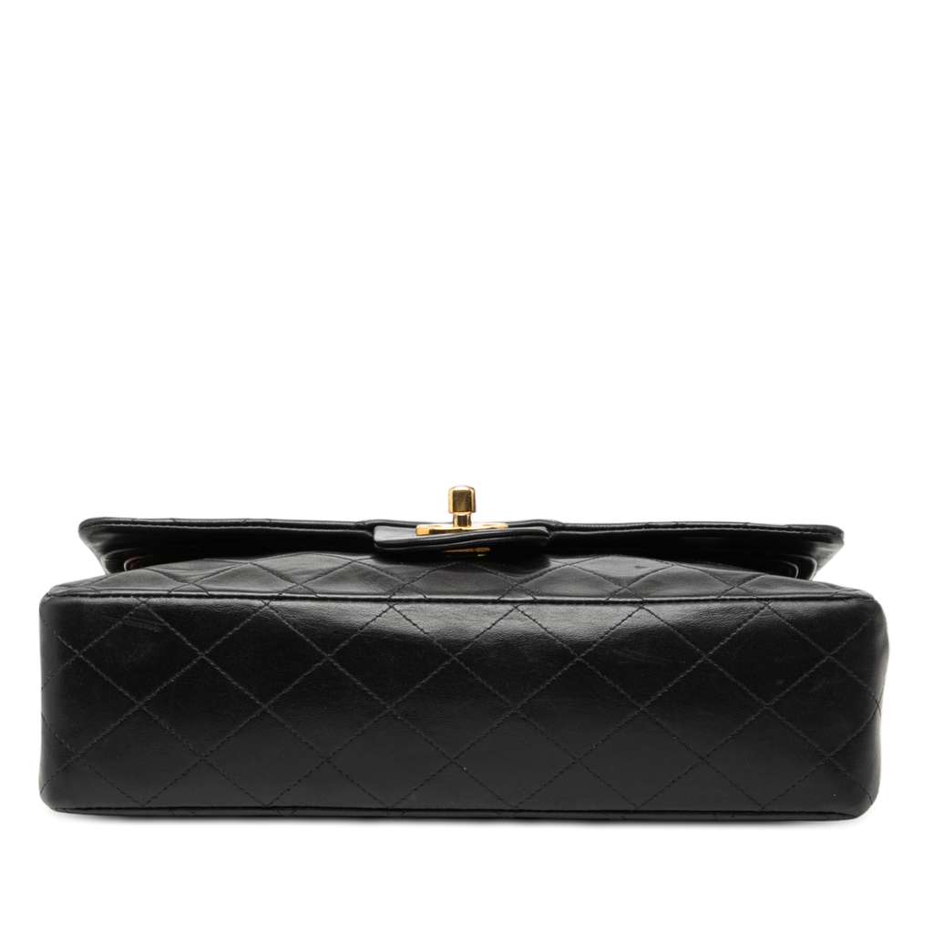 Chanel Medium Classic Lambskin Double Flap Black Leather Good condition - Inside View