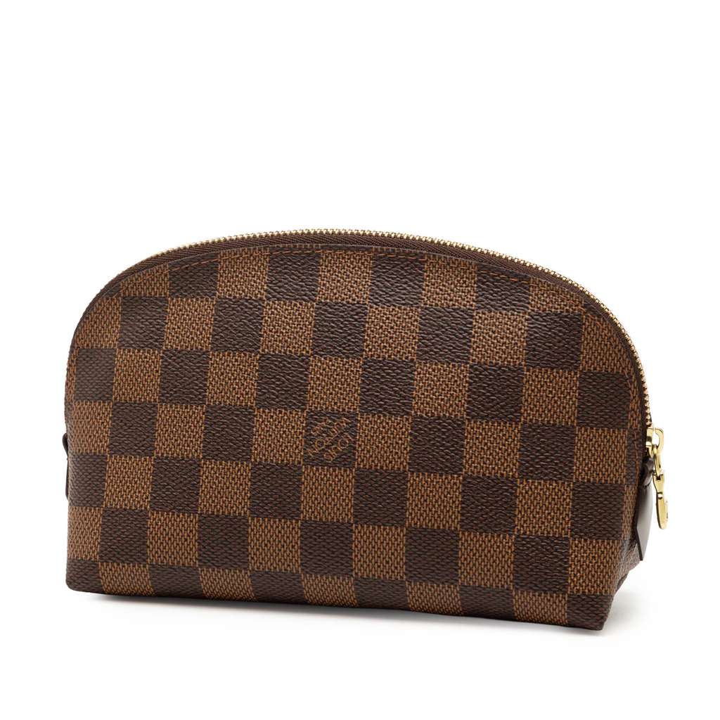 Louis Vuitton Damier Ebene Cosmetic Pouch Brown Good condition - Back View