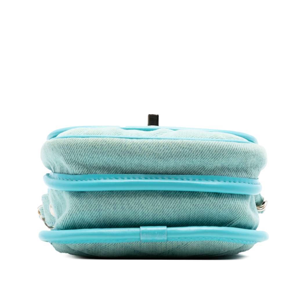 Chanel Mini CC Quilted Denim Crossbody Blue Denim Good condition - Inside View