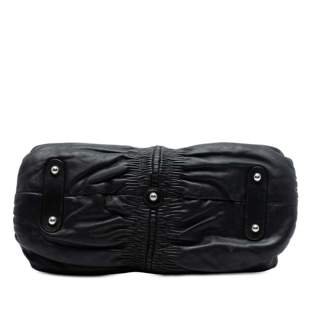 Dior Small Lambskin Karenina Frame Bag Black Leather Good condition - Inside View